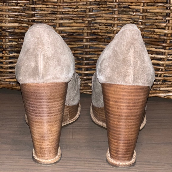 Michael Kors Suade Wedge Penny Loafers - Picture 3 of 5